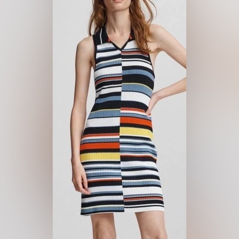Rag & Bone Mason Striped Sleeveless Dress (D10)